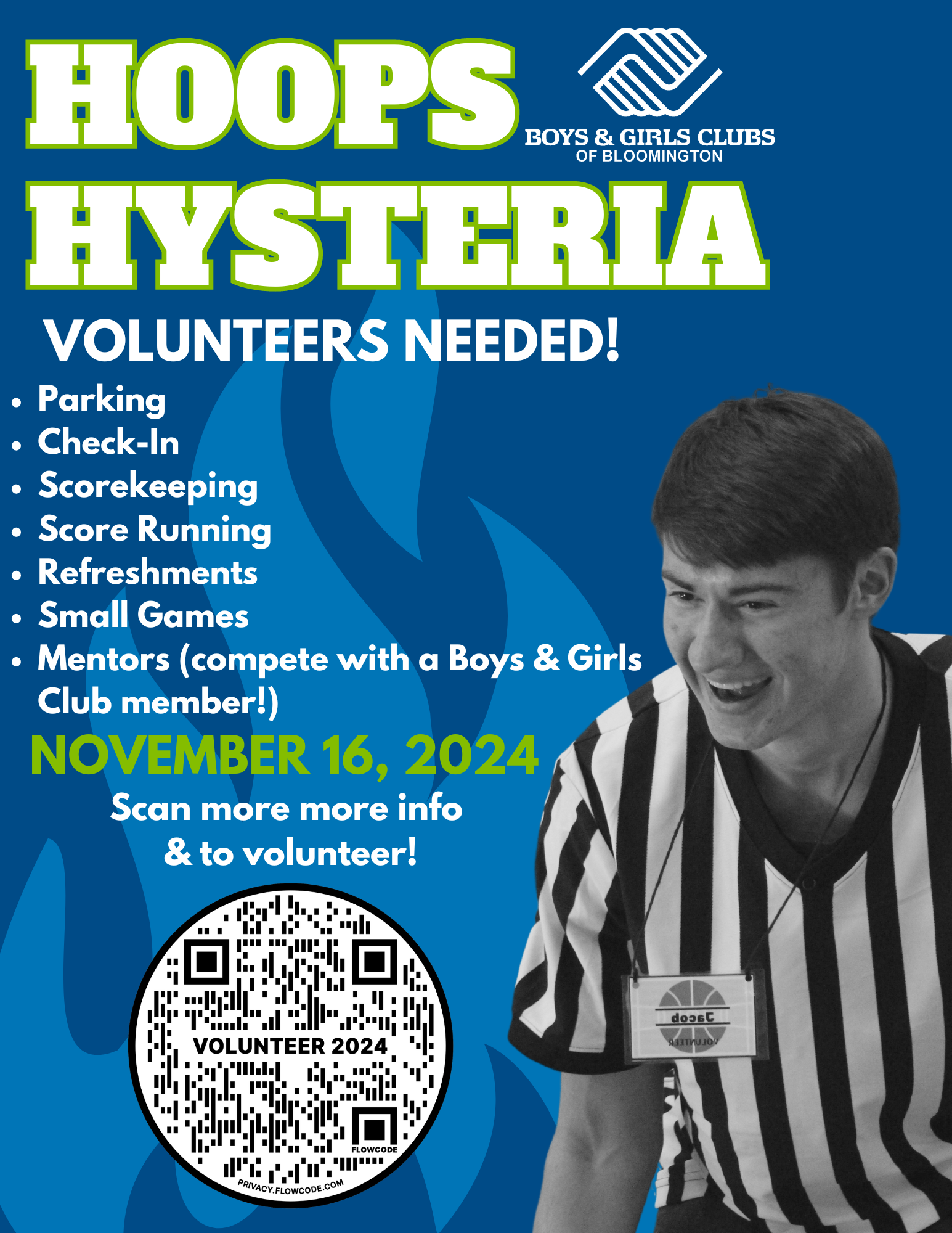 Hoops24 Volunteer Flyer